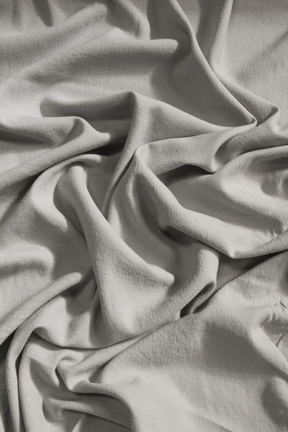 Misty Grey Wool/Viscose Stretch Woven