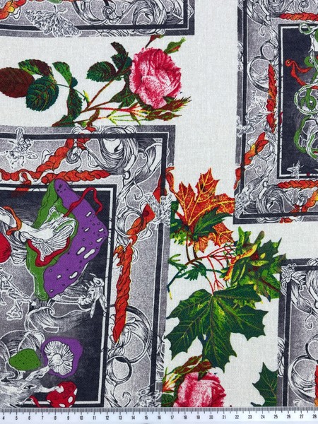 Frame Florals Printed Linen Blend