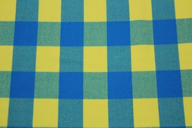 * REDUCED * Lemon & Turquoise Brushed Cotton Check