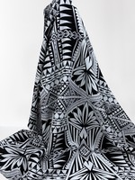 Black, Grey & White Pacific Island Cotton Dobby