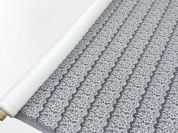 Soft White Floral Scallop Lace