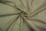Gold Foiled Stripes & Micro Dots on Ivory Printed Cotton