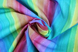 Rainbow Stripes Kiwiana Printed Cotton