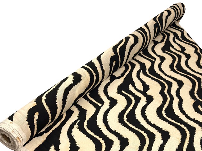 Mottled Black Zebra Printed Bamboo Cotton Blend