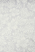 Island Flowers & Palms White on White Sturdy Stretch Knit