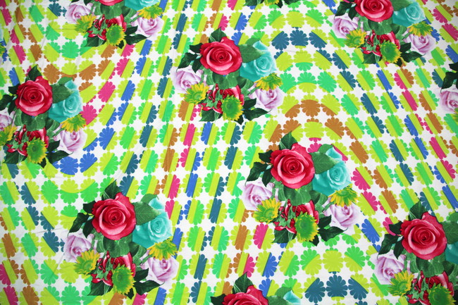 Swirling Floral Stretch Cotton