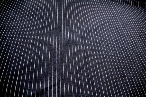 Pin Striped Navy 100% Linen