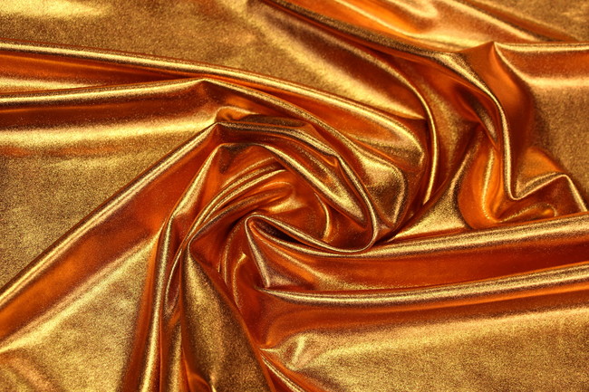 Copper Gold Foil Lycra Knit
