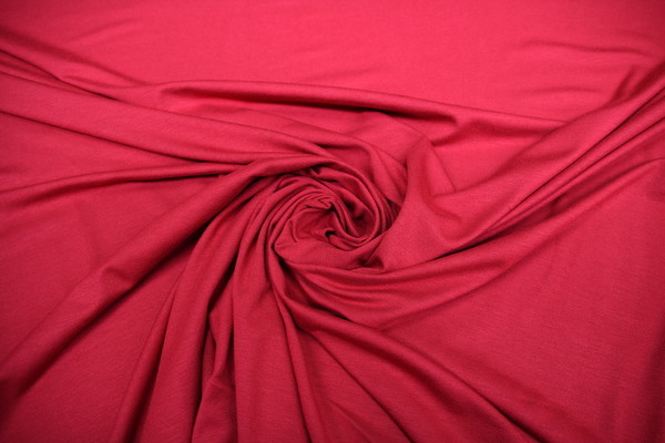 Deep Red Fine Cotton Lycra