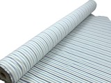 Blues & Fawn Striped "Ticking" Style 100% Cotton
