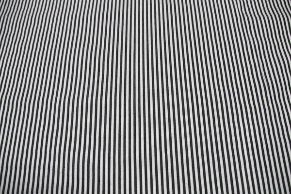Charcoal & Ivory Pinstripe Woven Stretch Cotton