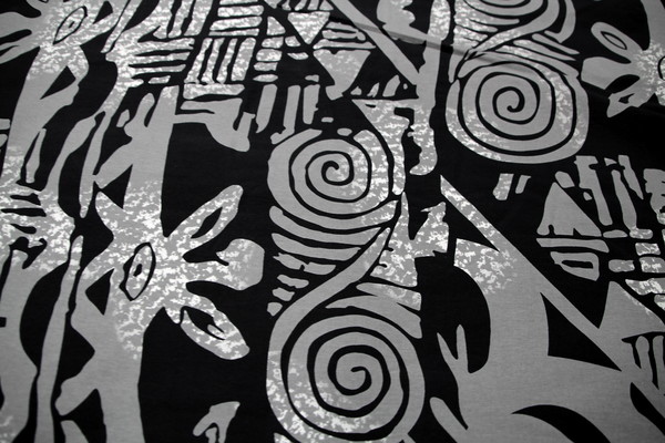 Grey/White on Black Pasifika Bengaline
