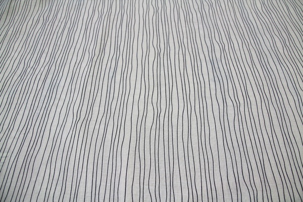 Ivory & Black Striped Sheer Linen Blend