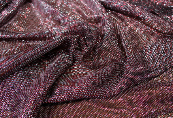 Mermaid Sparkling Mesh - Red & Silver