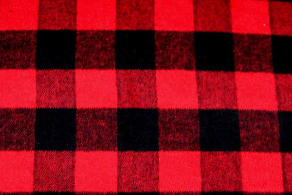 Black & Red Canterbury Brushed Check Wool Blend