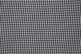 Mini Black & White Houndstooth Printed Chiffon