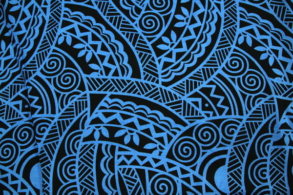 Blue & Black Pasifika Dobby Cotton