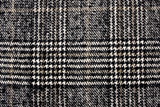 Black, Cream & Brown Houndstooth Check Wool Blend 