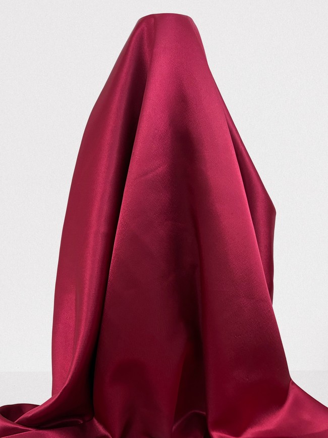 Ruby Red Satin Backed Crepe