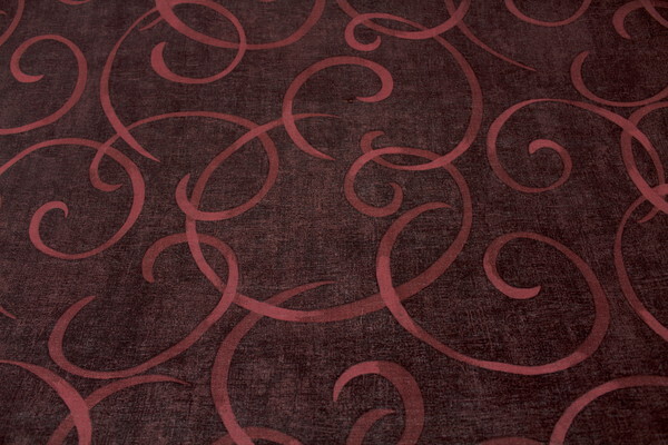 Burgundy Swirls Thermal Curtaining