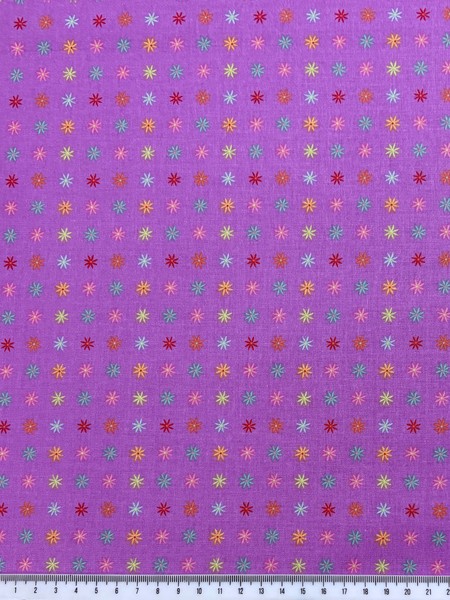 Flowers on Amethyst Printed Cotton