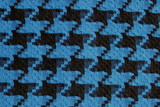 Black & Royal Woven Houndstooth Wool Blend
