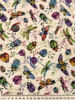 Luminous Insects on White Premium Cotton