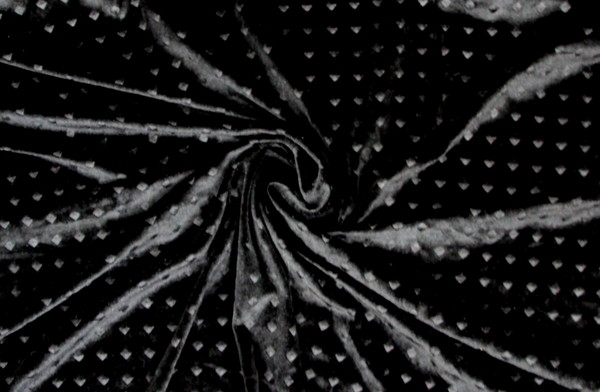 Dramatic Black 3D Pyramid Embossed Knit