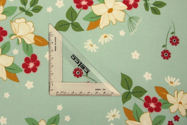 Sweet Acres Floral on Pale Green Printed Cotton