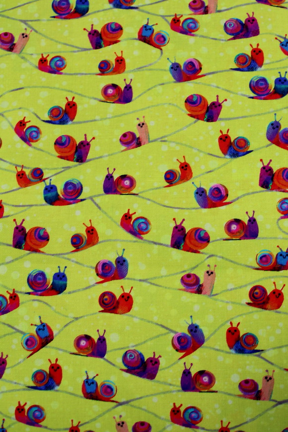 Snails on Lemon - Catsville Premium Cotton