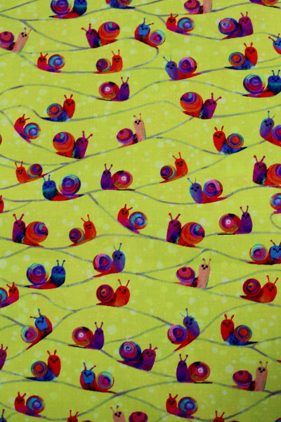 Snails on Lemon - Catsville Premium Cotton