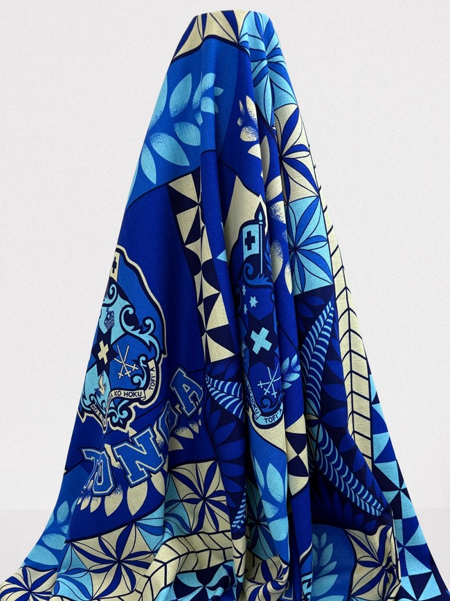 Blues & Cream Tongan Cotton Dobby