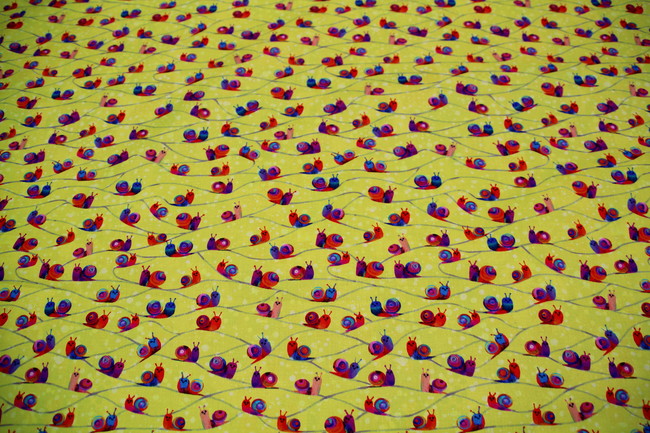 Snails on Lemon - Catsville Premium Cotton