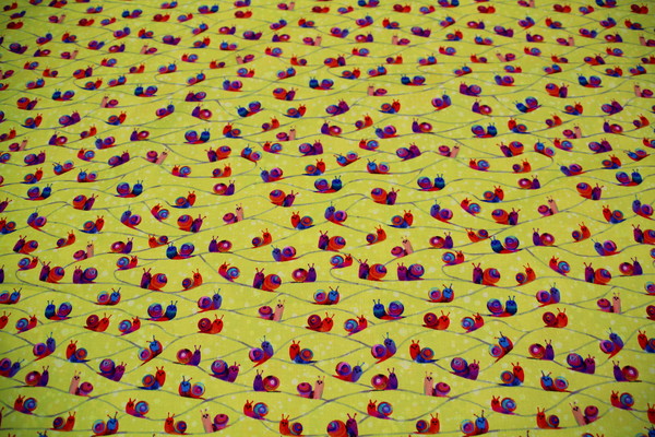 Snails on Lemon - Catsville Premium Cotton