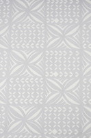 Island Design "Squares" White on White Sturdy Stretch Knit