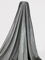 Smokey Grey Plush Stretch Velvet