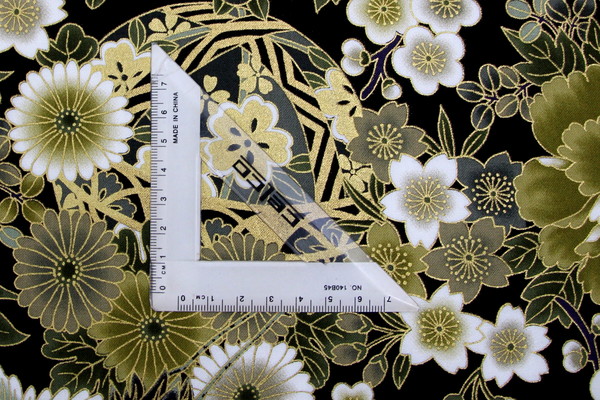 Gilded Cranes & Flowers on Black Japanese Premium Printed Cotton