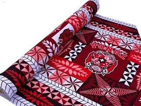 Reds, Pink & White Tongan Cotton Dobby