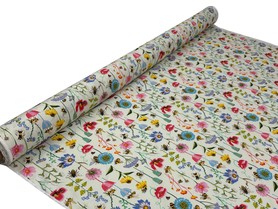 Bees & Flowers Kiwiana Cotton 