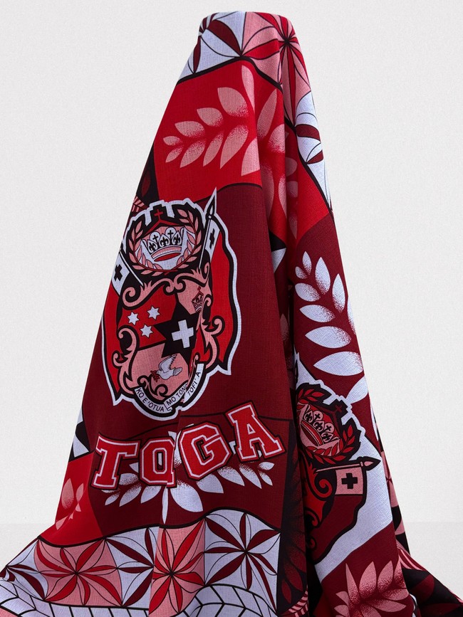 Reds, Pink & White Tongan Cotton Dobby