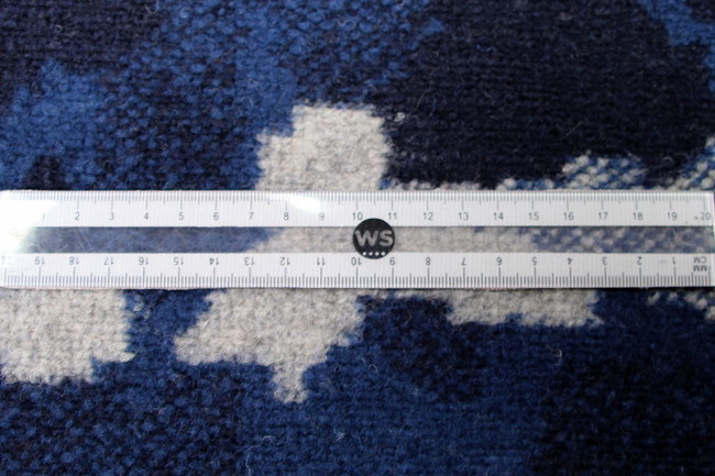 Blue Camo Knitted Wool Blend 