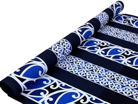 Designs of Aotearoa on Blues Rayon