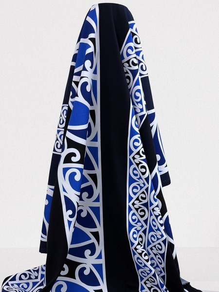 Designs of Aotearoa on Blues Rayon