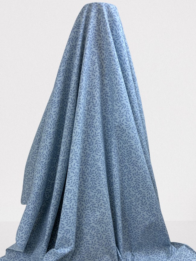 Blue Sprig Printed Cotton