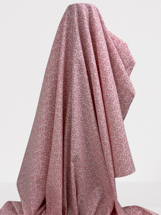 Pink Sprig Printed Cotton