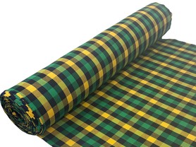 * REDUCED * Citrus & Black Brushed Cotton Check