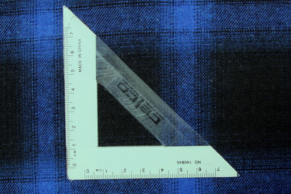 Royal & Black Tartan Wool Shirting 