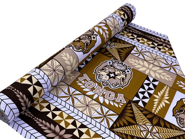 Brown & Neutral Tones Tongan Cotton Dobby