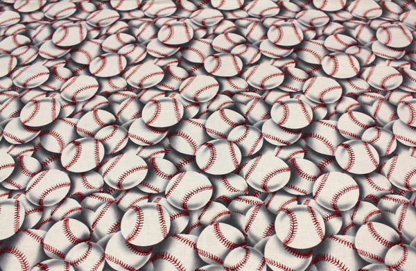 Softball Collage Printed Cotton