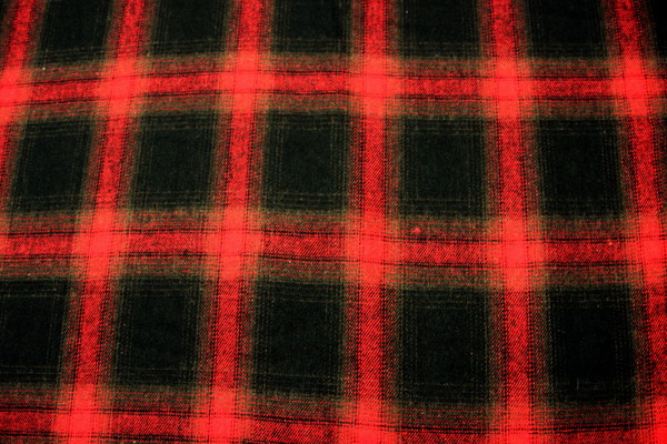 Red & Black Tartan Wool Shirting